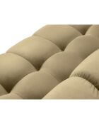 Canapé d'angle Droit Velours Mamaia 5 places beige - 293x185x75 cm