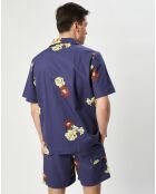 Chemise Louis imprimée bleu marine