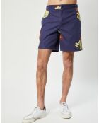 Short Yanis imprimé bleu marine