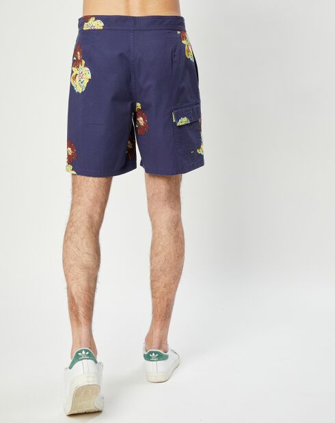 Short Yanis imprimé bleu marine