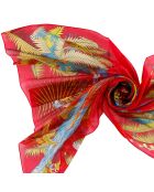 Foulard 100% Soie rouge - 110x190 cm