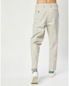 Pantalon chino en Coton Sherman coupe fuselée gris clair