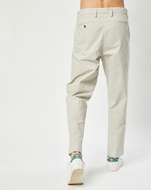 Pantalon chino en Coton Sherman coupe fuselée gris clair