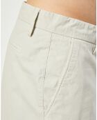 Pantalon chino en Coton Sherman coupe fuselée gris clair