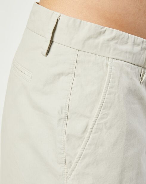 Pantalon chino en Coton Sherman coupe fuselée gris clair