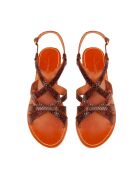 Sandales en Cuir Jammat bordeaux