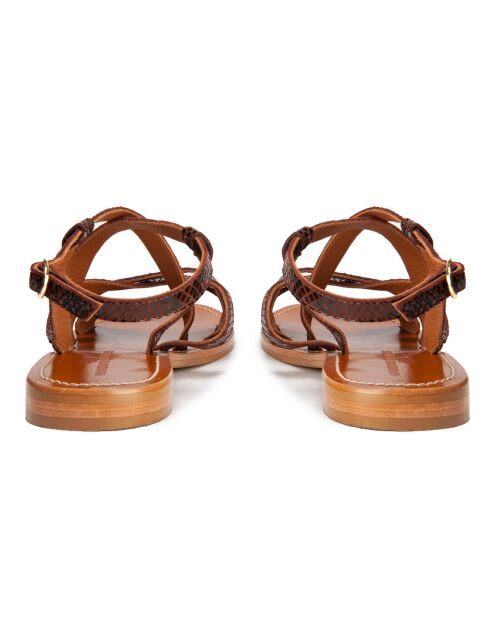 Sandales en Cuir Jammat bordeaux