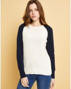 Pull Mas blanc/marine