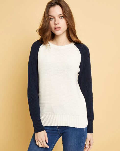 Pull Mas blanc/marine