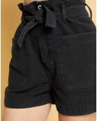 Short en Gabardine Stretch Bush black stone