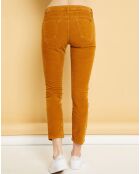 Pantalon slim en Velours côtelé Arizona caramel