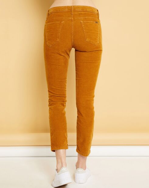 Pantalon slim en Velours côtelé Arizona caramel