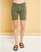 Short en jean Natural Boy military kaki