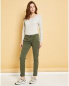 Pantalon chino Natural Tess military kaki