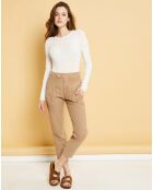 Pantalon droit en Gabardine Stretch Darwin dune