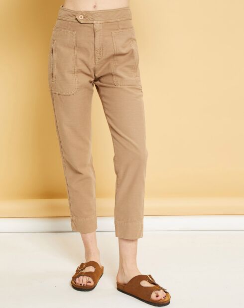 Pantalon droit en Gabardine Stretch Darwin dune