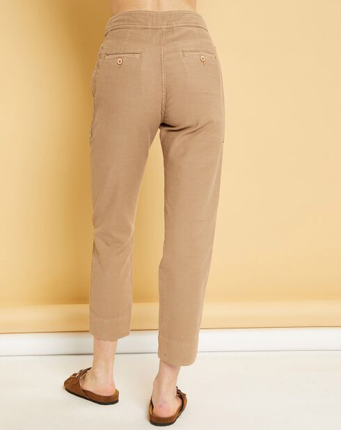 Pantalon droit en Gabardine Stretch Darwin dune