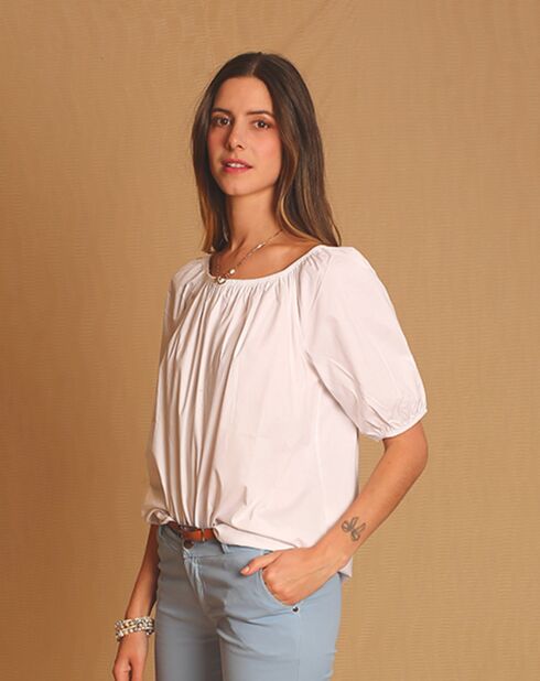Top Lyana blanc