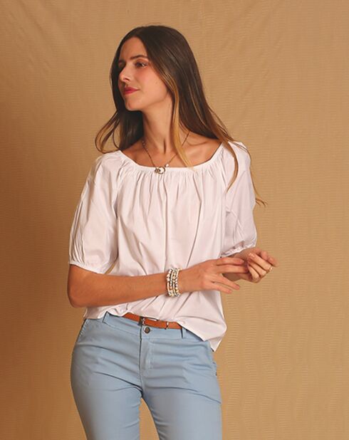 Top Lyana blanc