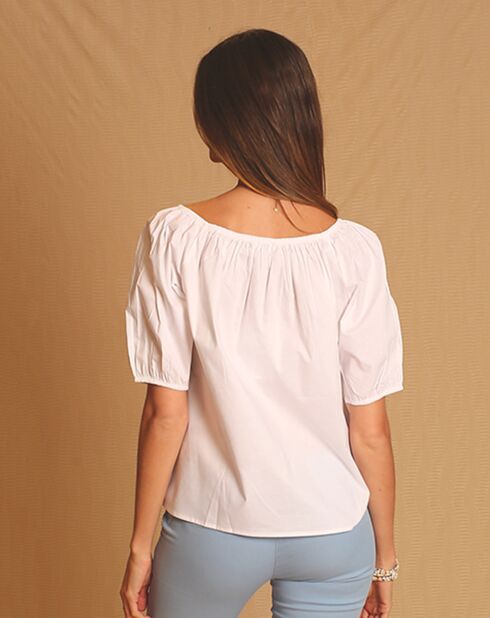 Top Lyana blanc