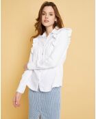 Chemise en jean Natural Gilda blanche