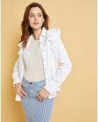 Chemise en jean Natural Gilda blanche