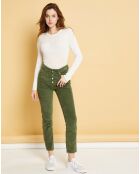 Pantalon en Velours Grosse Cote Nevada aloe vera