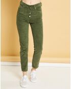 Pantalon en Velours Grosse Cote Nevada aloe vera