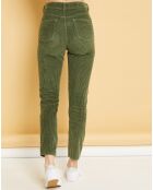 Pantalon en Velours Grosse Cote Nevada aloe vera