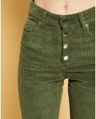 Pantalon en Velours Grosse Cote Nevada aloe vera