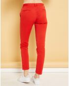 Pantalon chino Natural Tess vermillon