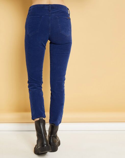 Pantalon slim en Velours côtelé Arizona cobalt