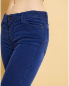 Pantalon slim en Velours côtelé Arizona cobalt