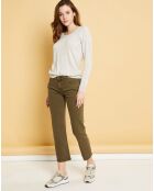 Jean cropped Natural Nils army