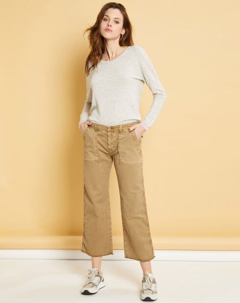 Pantalon cargo en Gabardine Stretch Yale sahara