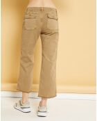 Pantalon cargo en Gabardine Stretch Yale sahara