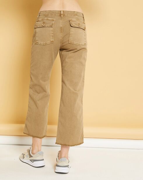 Pantalon cargo en Gabardine Stretch Yale sahara