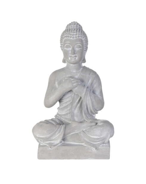 Décoration Bouddha Assis grise - 16.4x27x12 cm