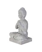 Décoration Bouddha Assis grise - 16.4x27x12 cm