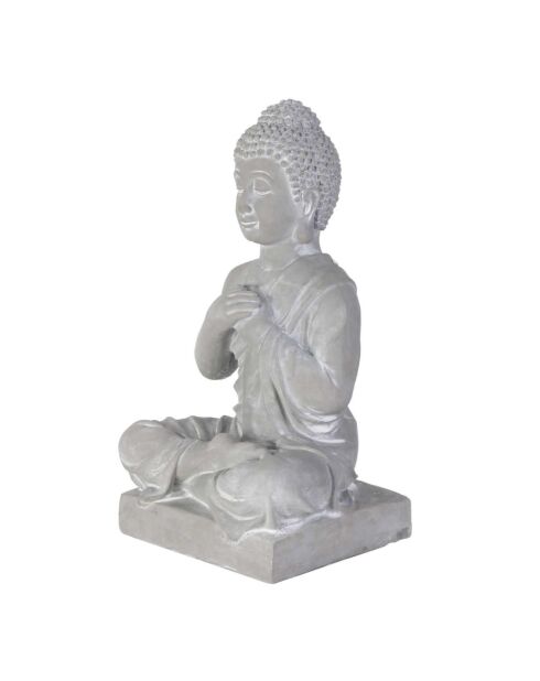Décoration Bouddha Assis grise - 16.4x27x12 cm