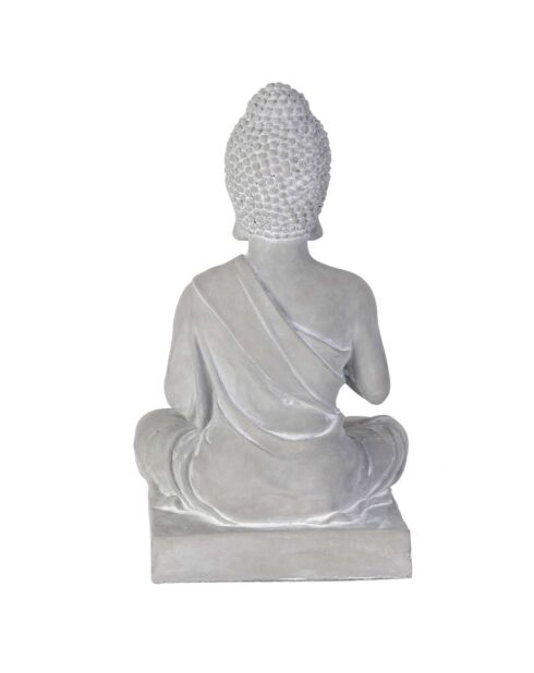 Décoration Bouddha Assis grise - 16.4x27x12 cm