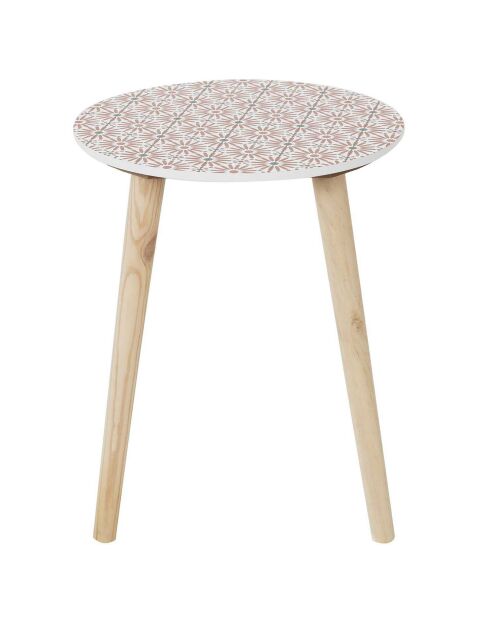 2 Tables gigognes Patio rouge/blanc/noir