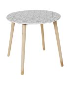 2 Tables gigognes Patio rouge/blanc/noir