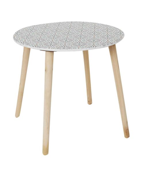 2 Tables gigognes Patio rouge/blanc/noir