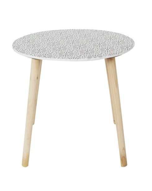 2 Tables gigognes Patio rouge/blanc/noir
