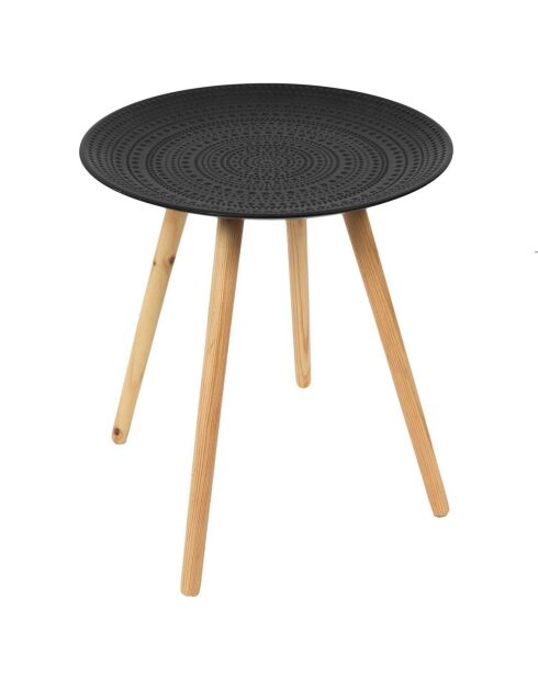 2 Tables gigognes Relief noir/marron