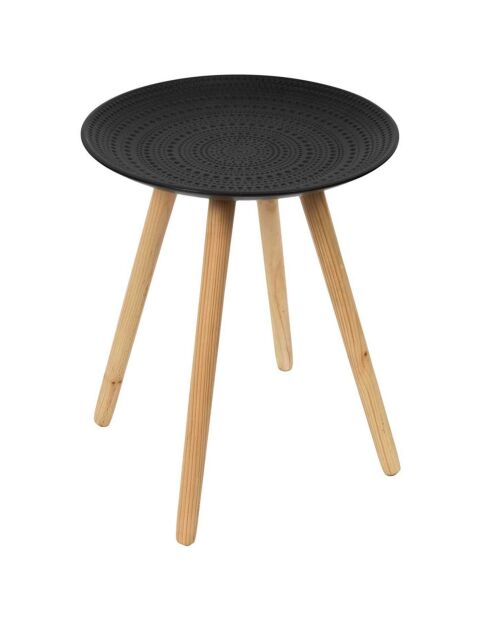 2 Tables gigognes Relief noir/marron