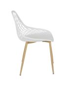 4 Chaises d'extérieur Malaga blanches - 80.2x51.2x57 cm