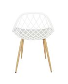 4 Chaises d'extérieur Malaga blanches - 80.2x51.2x57 cm