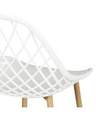 4 Chaises d'extérieur Malaga blanches - 80.2x51.2x57 cm